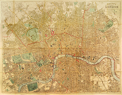 London Map circa 1890